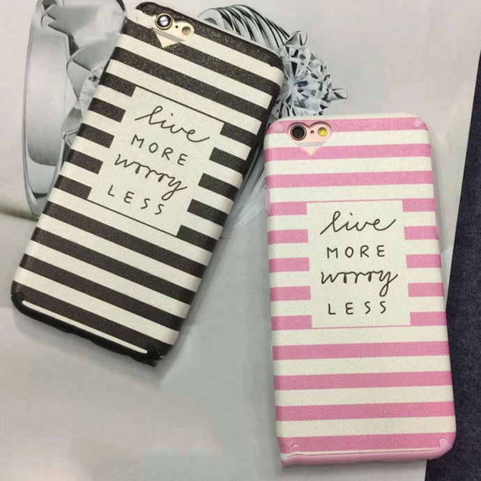 6 6s Case Cute Stripe Print Soft Silicone Phone Cases For iPhone 7 6 6s Plus Cover Love Heart Silk Pattern Fundas Accessories