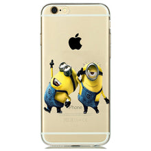 Cute Funny Despicable Me Yellow Minion Case Cover for coque iphone 7 6 6S 5 5S SE Cartoon Minion Phone Case Silicone Accessories