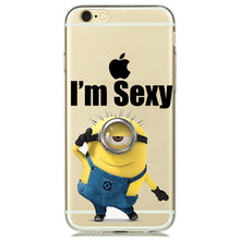 Cute Funny Despicable Me Yellow Minion Case Cover for coque iphone 7 6 6S 5 5S SE Cartoon Minion Phone Case Silicone Accessories