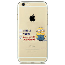 Cute Funny Despicable Me Yellow Minion Case Cover for coque iphone 7 6 6S 5 5S SE Cartoon Minion Phone Case Silicone Accessories