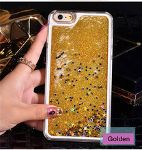 Dynamic Liquid Glitter Sand Quicksand Star Cases For iphone 4 4S 5 5s SE/6 6s / 7 plus Crystal Clear phone Back Cover phone case