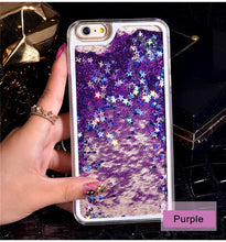 Dynamic Liquid Glitter Sand Quicksand Star Cases For iphone 4 4S 5 5s SE/6 6s / 7 plus Crystal Clear phone Back Cover phone case