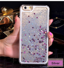 Dynamic Liquid Glitter Sand Quicksand Star Cases For iphone 4 4S 5 5s SE/6 6s / 7 plus Crystal Clear phone Back Cover phone case