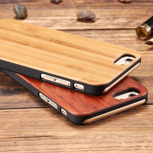 For iPhone 6 6s 6s Plus 7 7 Plus Luxury Bamboo Wooden Case For Apple iPhone 7 7 Plus 6 6S 6 6S Plus Natively Rosewood Phone Case