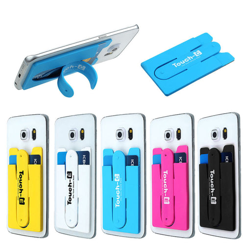 Universal Car Styling Silicone Stick Credit Card Holder Slot Stand Shell Case For Smart Phone Cell Phone Accessories