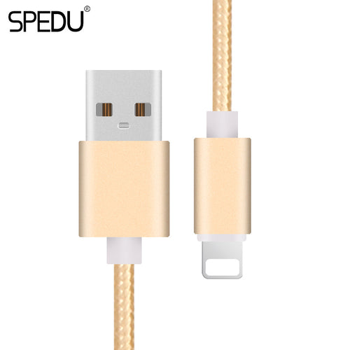 Spedu colour usb cables For iphone 6 6S 7 plus Nylon Line Metal Plug mobile phone cables For iphone 5 5S 5C SE