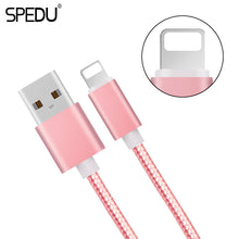 Spedu colour usb cables For iphone 6 6S 7 plus Nylon Line Metal Plug mobile phone cables For iphone 5 5S 5C SE