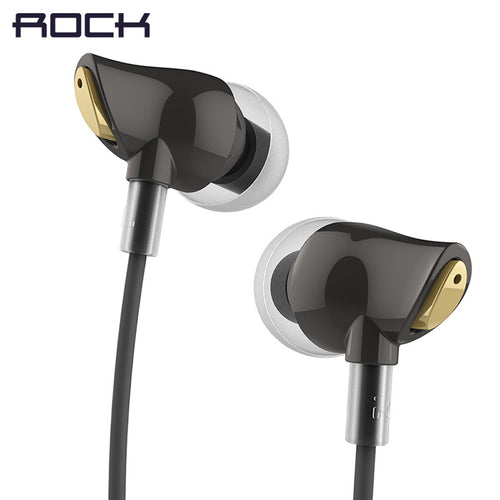 ROCK In Ear Zircon Stereo Earphone, Headset 3.5mm Luxury Earbuds For iPhone Samsung With Mic clear bass