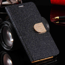 KISSCASE Note 5 Capa Rhinestone Bling Leather Case For Samsung Galaxy S3 S4 S5 Note 5 4 3 Wallet Diamond Magnetic Cover Sleeve