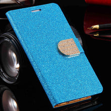 KISSCASE Note 5 Capa Rhinestone Bling Leather Case For Samsung Galaxy S3 S4 S5 Note 5 4 3 Wallet Diamond Magnetic Cover Sleeve