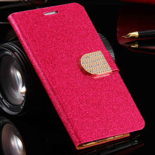 KISSCASE Note 5 Capa Rhinestone Bling Leather Case For Samsung Galaxy S3 S4 S5 Note 5 4 3 Wallet Diamond Magnetic Cover Sleeve