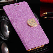 KISSCASE Note 5 Capa Rhinestone Bling Leather Case For Samsung Galaxy S3 S4 S5 Note 5 4 3 Wallet Diamond Magnetic Cover Sleeve