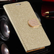 KISSCASE Note 5 Capa Rhinestone Bling Leather Case For Samsung Galaxy S3 S4 S5 Note 5 4 3 Wallet Diamond Magnetic Cover Sleeve