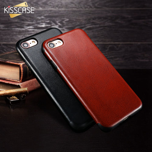 KISSCSAE Vintage Leather Case for iPhone 6 6S  Luxury Phone Bags Cover for iPhone 6 Plus 6s Plus Coque Silicone Accessories