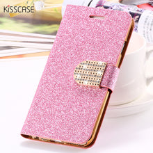 For iPhone 6 6S Plus 7 Plus Cover Glitter Bling Crystal Diamond Leather Wallet Case For Samsung Galaxy S6 Edge Plus S7 Edge Bags