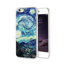 CASEIER Starry Night Silicone Case for iPhone 7 6 6S Plus 5s SE TPU Van Gogh Art Print Luxury Cover for iPhone 6 6s Accessories