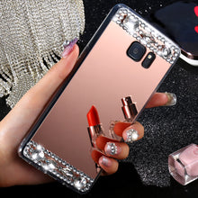 KISSCASE Shiny Diamond Mirror Acrylic Hard Back Case for Samsung S7 S7 Edge S6 For iPhone 6 7 7 Plus Bling Protective Cover