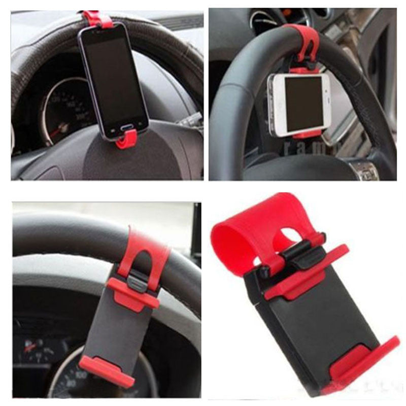 Universal Car Auto Steering Wheel socket navigate Case Holder Stand for iPhone 4 5 6 6S Plus border for cell phone GPS MP4 PDA
