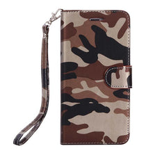 Fashion Army Camo Camouflage Case For iphone 6 6s Coque Luxury Leather Flip Wallet Phone Bags For Apple iphone 7 6 6S Plus 5 5s