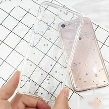 Fashion Glitter Powder Stars Phone Cases For iphone 7 6 6s Plus Case Cute Sparkling Powder Star Shine Soft TPU GEL Back Cover