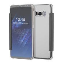 For Samsung Galaxy S8 Case Clear View Flip Slim PC Electroplating Mirror Phone Cases For Samsung Galaxy S8 S7 S6 edge Plus Cover