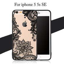 Sexy Retro Floral Phone Cases For iPhone 7 6 6s Plus Funda Lace Flower Soft TPU Cover For Samsung Galaxy S7 S6 edge S8 Plus Case