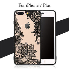 Sexy Retro Floral Phone Cases For iPhone 7 6 6s Plus Funda Lace Flower Soft TPU Cover For Samsung Galaxy S7 S6 edge S8 Plus Case