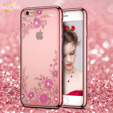 KISSCASE Luxury Diamond Case for iPhone 7 7 Plus 6 6s Plus 5 5s SE Samsung Galaxy S8 S8 Plus S7 S6 Edge Huawei P10 Case Silicone