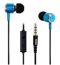 Hot Metal 3.5mm Stereo Bass earphone Headphone Headset With Mic for your mobile Phone iphone 5 6 Sony Samsung HTC