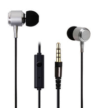 Hot Metal 3.5mm Stereo Bass earphone Headphone Headset With Mic for your mobile Phone iphone 5 6 Sony Samsung HTC