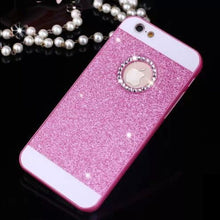 Fashion Glitter Powder Phone Cases For iphone 7 6 6S SE 5 S Plus Case Luxury Bling Sparkle Diamond Rhinestone Hard PC Back Cover