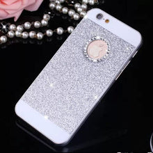 Fashion Glitter Powder Phone Cases For iphone 7 6 6S SE 5 S Plus Case Luxury Bling Sparkle Diamond Rhinestone Hard PC Back Cover