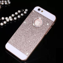 Fashion Glitter Powder Phone Cases For iphone 7 6 6S SE 5 S Plus Case Luxury Bling Sparkle Diamond Rhinestone Hard PC Back Cover