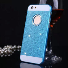 Fashion Glitter Powder Phone Cases For iphone 7 6 6S SE 5 S Plus Case Luxury Bling Sparkle Diamond Rhinestone Hard PC Back Cover