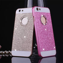 Fashion Glitter Powder Phone Cases For iphone 7 6 6S SE 5 S Plus Case Luxury Bling Sparkle Diamond Rhinestone Hard PC Back Cover