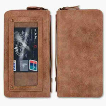 Retro Leather Flip for Iphone 7 6 6s Plus Cover Multifunction Mirror Wallet Case For Samsung Galaxy S7 S7 edge Phone Pouch Card