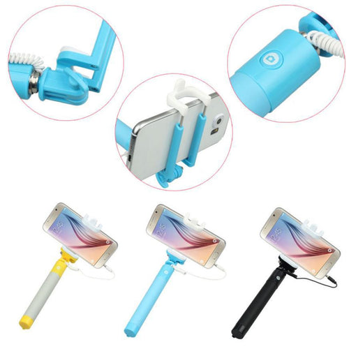 New Candy Mini Extendable Handheld Self-portrait Stick For Cell Phone