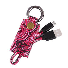 2016 New Arrivel Leather Keychain USB Charger Sync Data Cable For Samsung Galaxy S7 / S7 Edge Charger Cable For Samsung #201