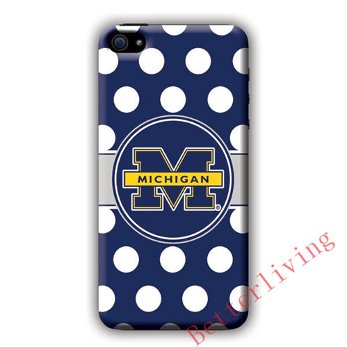 Michigan Wolverines Dots fashion cell phone case cover for samsung galaxy S3 S4 S5 S6 edge S7 edge Note 3 4 5 #R557