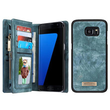 for Samsung Galaxy S7/G930 Multifunctional Leather Billfold with Detachable Magnetic PC Back Protective Phone Case Cover