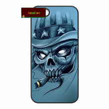 Digital Art Skull Smoke Funny Phone Cases Cover For iPhone 4 4S 5 5S 5C SE 6 6S 7 Plus 4.7 5.5      #SD0138