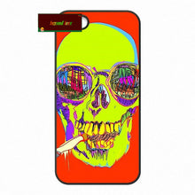 Digital Art Skull Smoke Funny Phone Cases Cover For iPhone 4 4S 5 5S 5C SE 6 6S 7 Plus 4.7 5.5      #SD0138