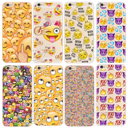 Shell For Apple iPhone 5 5S SE 5C 6 6S 7 Plus 6SPlus Back Case Cover Funny Monkey Emoji New Design Hard Plastic Cell Phone Cases